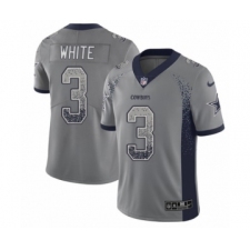 Men's Nike Dallas Cowboys #3 Mike White Limited Gray Rush Drift Fashion NFL Jersey