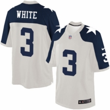 Men's Nike Dallas Cowboys #3 Mike White Limited White Throwback Alternate NFL Jersey
