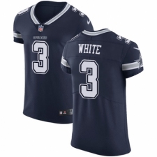 Men's Nike Dallas Cowboys #3 Mike White Navy Blue Team Color Vapor Untouchable Elite Player NFL Jersey
