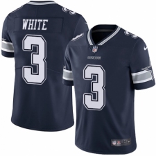 Men's Nike Dallas Cowboys #3 Mike White Navy Blue Team Color Vapor Untouchable Limited Player NFL Jersey