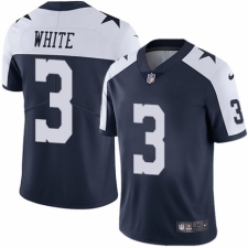 Men's Nike Dallas Cowboys #3 Mike White Navy Blue Throwback Alternate Vapor Untouchable Limited Player NFL Jersey
