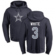 NFL Nike Dallas Cowboys #3 Mike White Navy Blue Name & Number Logo Pullover Hoodie