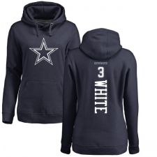 NFL Women's Nike Dallas Cowboys #3 Mike White Navy Blue Backer Pullover Hoodie
