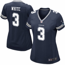 Women's Nike Dallas Cowboys #3 Mike White Game Navy Blue Team Color NFL Jersey
