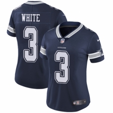 Women's Nike Dallas Cowboys #3 Mike White Navy Blue Team Color Vapor Untouchable Limited Player NFL Jersey
