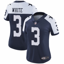 Women's Nike Dallas Cowboys #3 Mike White Navy Blue Throwback Alternate Vapor Untouchable Limited Player NFL Jersey