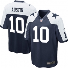 Men's Nike Dallas Cowboys #10 Tavon Austin Game Navy Blue Throwback Alternate NFL Jersey