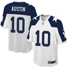 Men's Nike Dallas Cowboys #10 Tavon Austin Game White Throwback Alternate NFL Jersey