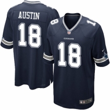 Men's Nike Dallas Cowboys #18 Tavon Austin Game Navy Blue Team Color NFL Jersey