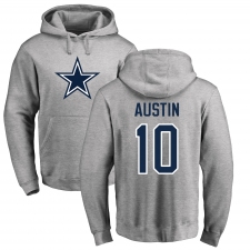 NFL Nike Dallas Cowboys #10 Tavon Austin Ash Name & Number Logo Pullover Hoodie