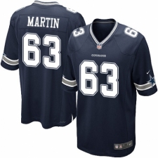 Men's Nike Dallas Cowboys #63 Marcus Martin Game Navy Blue Team Color NFL Jersey