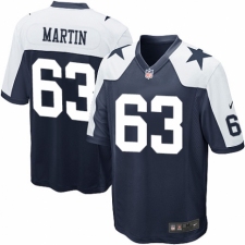 Men's Nike Dallas Cowboys #63 Marcus Martin Game Navy Blue Throwback Alternate NFL Jersey