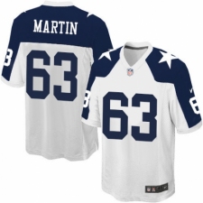 Men's Nike Dallas Cowboys #63 Marcus Martin Game White Throwback Alternate NFL Jersey