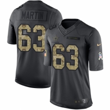Men's Nike Dallas Cowboys #63 Marcus Martin Limited Black 2016 Salute to Service NFL Jersey