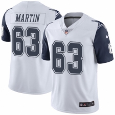Men's Nike Dallas Cowboys #63 Marcus Martin Limited White Rush Vapor Untouchable NFL Jersey