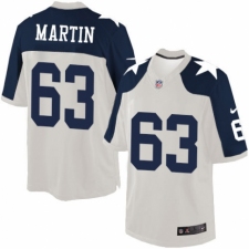 Men's Nike Dallas Cowboys #63 Marcus Martin Limited White Throwback Alternate NFL Jersey