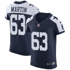 Men's Nike Dallas Cowboys #63 Marcus Martin Navy Blue Alternate Vapor Untouchable Elite Player NFL Jersey
