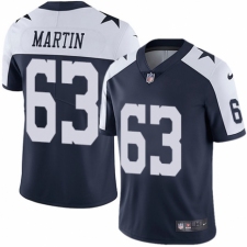 Men's Nike Dallas Cowboys #63 Marcus Martin Navy Blue Throwback Alternate Vapor Untouchable Limited Player NFL Jersey