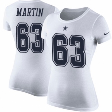 NFL Women's Nike Dallas Cowboys #63 Marcus Martin White Rush Pride Name & Number T-Shirt