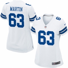 Women's Nike Dallas Cowboys #63 Marcus Martin Game White NFL Jersey