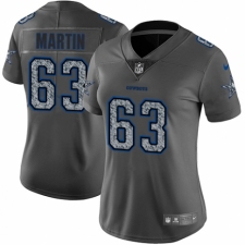 Women's Nike Dallas Cowboys #63 Marcus Martin Gray Static Vapor Untouchable Limited NFL Jersey