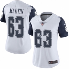 Women's Nike Dallas Cowboys #63 Marcus Martin Limited White Rush Vapor Untouchable NFL Jersey