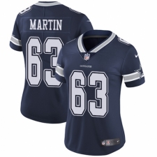 Women's Nike Dallas Cowboys #63 Marcus Martin Navy Blue Team Color Vapor Untouchable Elite Player NFL Jersey