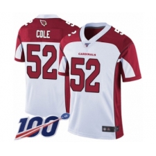 Men's Arizona Cardinals #52 Mason Cole White Vapor Untouchable Limited Player 100th Season Football Jersey