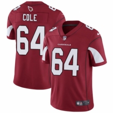 Men's Nike Arizona Cardinals #64 Mason Cole Red Team Color Vapor Untouchable Limited Player NFL Jersey