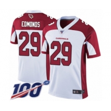 Men's Arizona Cardinals #29 Chase Edmonds White Vapor Untouchable Limited Player 100th Season Football Jersey