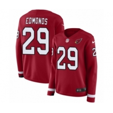 Women's Nike Arizona Cardinals #29 Chase Edmonds Limited Red Therma Long Sleeve NFL Jersey