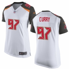 Women's Nike Tampa Bay Buccaneers #97 Vinny Curry Game White NFL Jersey