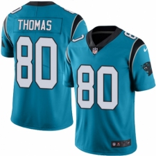 Men's Nike Carolina Panthers #80 Ian Thomas Blue Alternate Vapor Untouchable Limited Player NFL Jersey