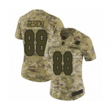 Women's Miami Dolphins #88 Mike Gesicki Limited Camo 2018 Salute to Service Football Jersey