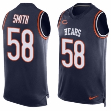 Men's Nike Chicago Bears #58 Roquan Smith Limited Navy Blue Player Name & Number Tank Top NFL Jersey