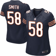 Women's Nike Chicago Bears #58 Roquan Smith Game Navy Blue Team Color NFL Jersey