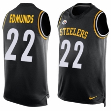 Men's Nike Pittsburgh Steelers #22 Terrell Edmunds Limited Black Player Name & Number Tank Top NFL Jersey