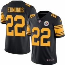 Men's Nike Pittsburgh Steelers #22 Terrell Edmunds Limited Black Rush Vapor Untouchable NFL Jersey