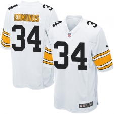 Men's Nike Pittsburgh Steelers #34 Terrell Edmunds Game White NFL Jersey
