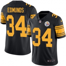 Men's Nike Pittsburgh Steelers #34 Terrell Edmunds Limited Black Rush Vapor Untouchable NFL Jersey