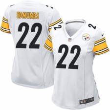 Women's Nike Pittsburgh Steelers #22 Terrell Edmunds Game White NFL Jersey