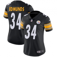 Women's Nike Pittsburgh Steelers #34 Terrell Edmunds Black Team Color Vapor Untouchable Limited Player NFL Jersey