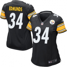 Women's Nike Pittsburgh Steelers #34 Terrell Edmunds Game Black Team Color NFL Jersey
