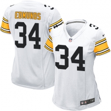 Women's Nike Pittsburgh Steelers #34 Terrell Edmunds Game White NFL Jersey