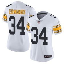 Women's Nike Pittsburgh Steelers #34 Terrell Edmunds White Vapor Untouchable Limited Player NFL Jersey