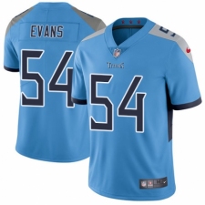 Men's Nike Tennessee Titans #54 Rashaan Evans Light Blue Alternate Vapor Untouchable Limited Player NFL Jersey