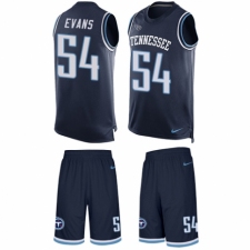 Men's Nike Tennessee Titans #54 Rashaan Evans Limited Navy Blue Tank Top Suit NFL Jersey