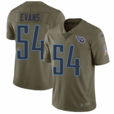 Men's Nike Tennessee Titans #54 Rashaan Evans Limited Olive 2017 Salute to Service NFL Jersey