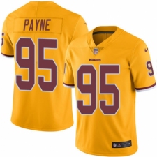 Youth Nike Washington Redskins #95 Da'Ron Payne Limited Gold Rush Vapor Untouchable NFL Jersey