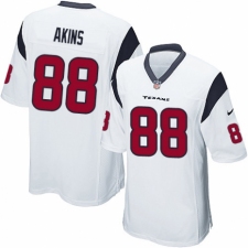 Men's Nike Houston Texans #88 Jordan Akins Game White NFL Jersey